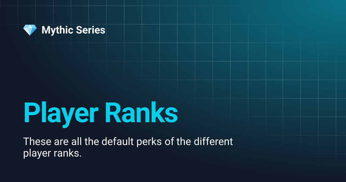 Player Ranks | Mythic Series
