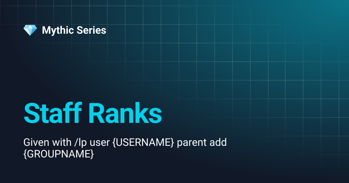 Staff Ranks | Mythic Series